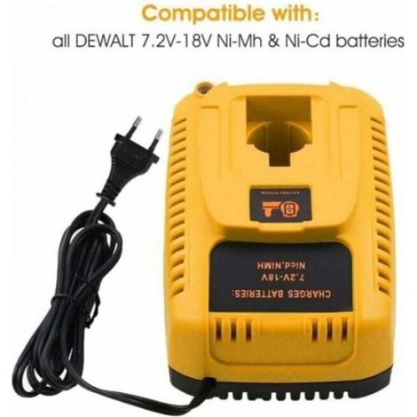 Chargeur De Remplacement - Pour Batteries Ni-Cd Et Ni-Mh - Tension 7 2 V À 18 V - Compatible Avec Modèles Dc9096 Dc9098 Dc9099 Dc9091 Dc9071 De9057 Dw9096 - 1 Pièce (1/4)