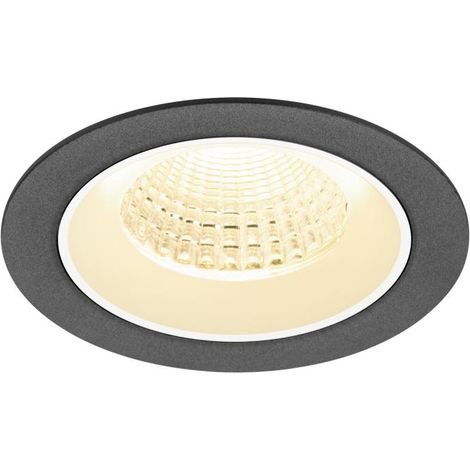 Encastré downlight NUMINOS® M intérieur 3000 K 55° IP20 rond noir / blanc - SLV - 1009620