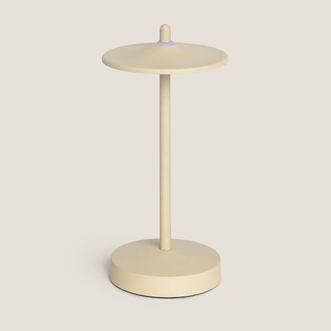 Lampada da Tavolo LED Portatile per Esterni con Batteria USB Ricaricabile Milevani Beige