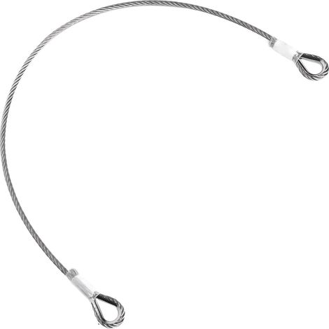 Câble de sécurité en acier 1M/3.28ft pour extérieur et voyage, double boucle, résistance 25kN pour escalade et atterrissage (1/5)