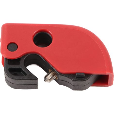 Dispositif de verrouillage de disjoncteur en nylon haute résistance, fixation universelle rouge, pour usage industriel (1/5)