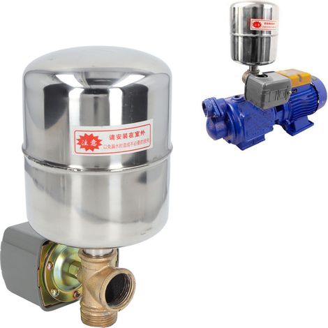Pompe à eau auto-amorçante à double tige + réservoir sous pression en acier inoxydable + surpresseur à quatre voies en fer + pressostat 110 V-230 V (1/5)