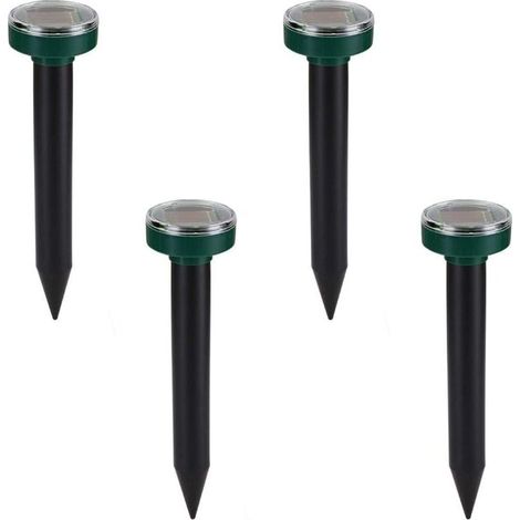 Répulsif taupe solaire 4-Pack Répulsif taupe ultrasonique Chasse taupe solaire intelligente Combine les sons et le chargeur solaire étanche pour le jardin extérieur (1/5)