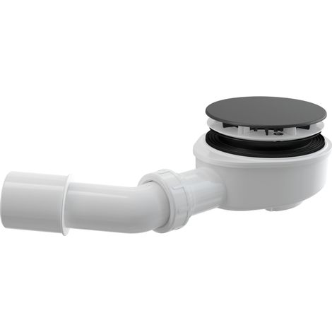 Alcadrain A491Noir Ensemble de vidange pour receveurs de douche, noir mat Ø 90 (1/2)