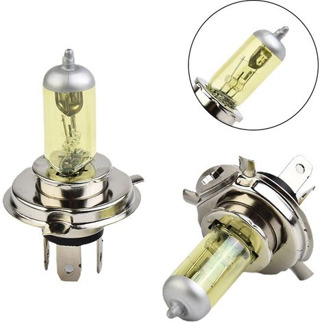 Set mit 2 H4-Halogenlampen (gelb) für Autoscheinwerfer, 12 V, 100 W – AquaForge (1/5)
