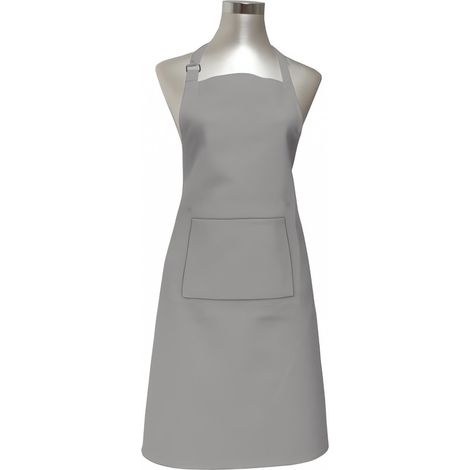 Tablier de cuisine en coton 60x80 cm PANAMA gris clair, par Soleil d'ocre