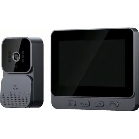 Sonnette vidéo sans fil avec écran LCD 7 pouces, vision nocturne IR, pour villa ou maison individuelle – système complet avec caméra et moniteur