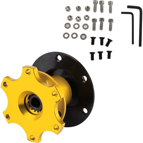 Universelle goldene Nabe für Autolenkrad, Rennsport-Schnellkupplungsadapter, Lenkradschloss-Set (1/5)