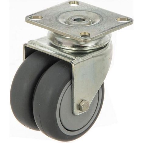 Rueda industrial giratoria en goma: di谩metro75 x 25 mm orificio 煤nico para pasador 77 x 67 mm. Capacidad: 100 kg Tente TENTE (1/4)