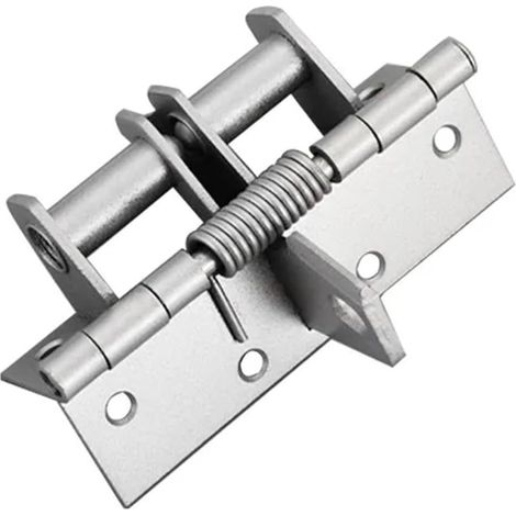 Lot de 2, charnières à fermeture automatique, charnières pour portes en bois, ferme-porte multifonction avec blocage à 90 degrés (argenté) (1/5)