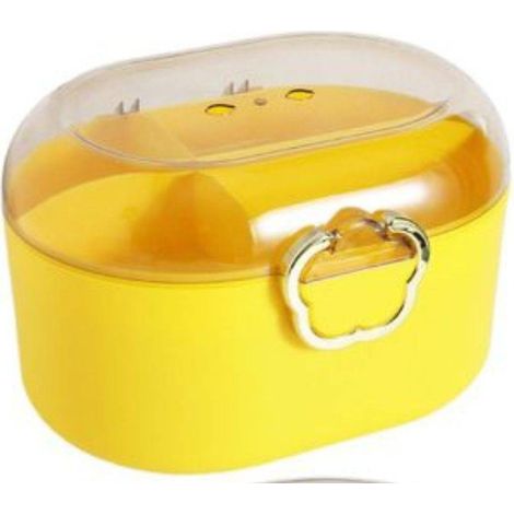 TrAdE Shop Traesio - Contenitore Organizzatore Per Cassetti Arredamento Colore Giallo Dim. 27x24x18 Cm - (1/2)