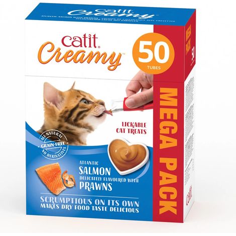Snacks cremosos para gatos Catit Creamy – 50 Tubos