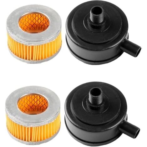 Lot de 2 filtres d'admission pour compresseur d'air, silencieux, réducteur de bruit, 20 mm, accessoires de pompe, filtre silencieux pour compresseur d'air (1/4)