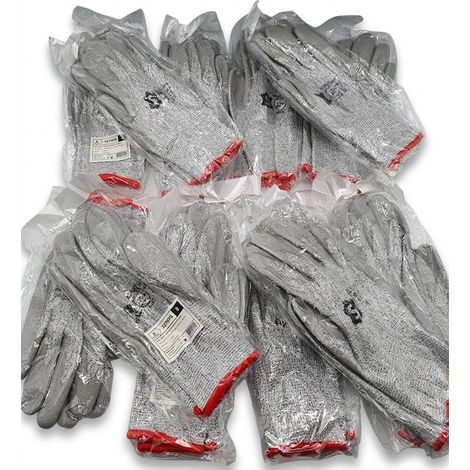 Lot de 10 - S - Gants de protection anti-coupure - HPPE Niveau C - Haute dextérité - Neuf - Voir photos (1/4)