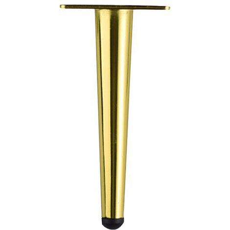 Pieds De Meuble - Métal - Forme Conique Arrondie - Hauteur 15 Cm - Finition Dorée - Pour Canapé Table Chaise Lit Buffet Bureau DIY (1/5)