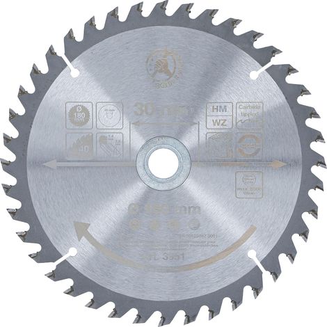 Diy 3951 Lame de scie circulaire en métal dur Ø 180 x 30 x 2,5 mm 40 dents (1/3)
