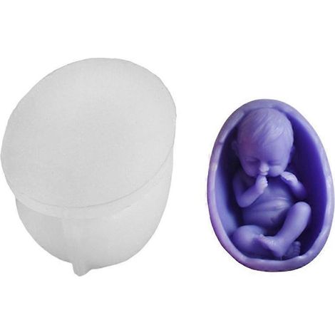 Coquille d'œuf bébé figurine moule silicone bougie résine époxy, statue artisanale pour décoration, moule à chandelle original. (Caractères : 129) (1/4)