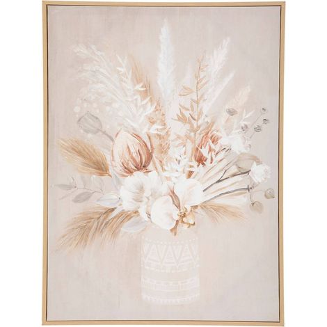 Lienzo Tida Madera - negro - 50x70 cm - Atmosphera créateur d'intérieur
