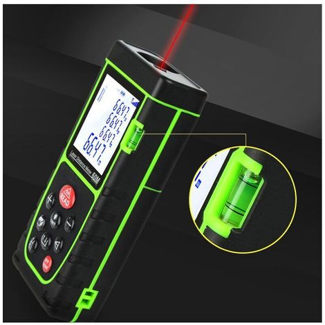 Télémètre laser 40m, haute précision portable, mesure infrarouge, jaune (1/3)