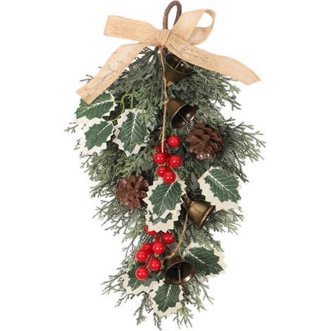 Haustür-Girlande, Einweihungsparty, Außengirlande in Tropfenform, Weihnachtskranz in Tropfenform