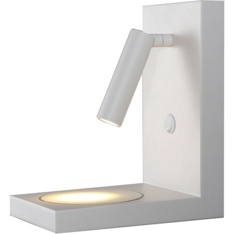 Inspired Mantra - Zanzibar - Lámpara de pared Reader conmutada con cargador de inducción para teléfono móvil, LED de 3 W, 3000 K, 210 lm, blanco arena (1/4)