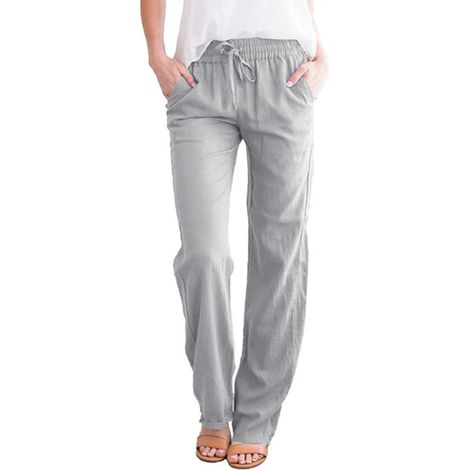 Pantalon Jogging Femme - Taille Élastique Avec Cordon De Serrage - Coupe Ample - Polyamide Et Coton - Pour Sport Et Loisirs - 1 Pièce (1/5)