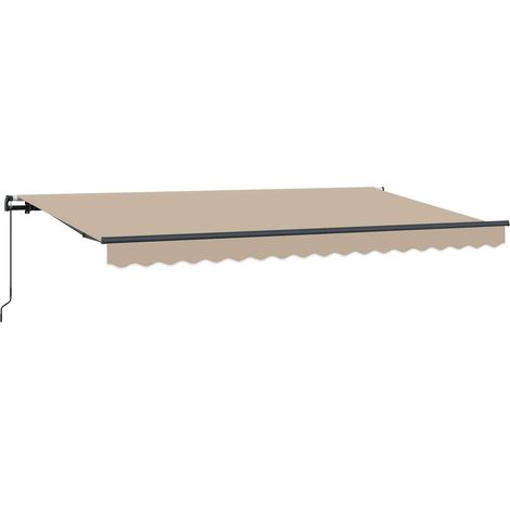 Maison Exclusive - Ausziehbare Markise Beige 400 x 200 cm Stoff (1/5)