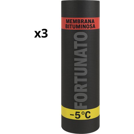 Membrana bituminosa impermeabilizzante casasciutta 4 kg/mq -5°c 3 rotoli 1x10 m (1/5)
