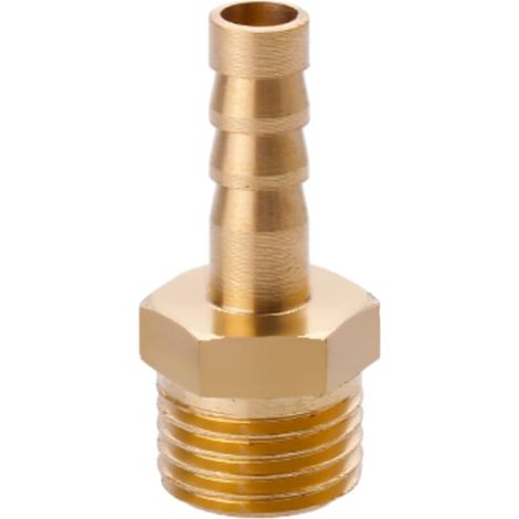 Raccord cannelé en laiton 1/2", filetage femelle, épisseur de métaux, barbillons, raccord tuyau, connecteur adaptateur pour air, eau, huile (épaisseur 8 mm) Filetage Mâle G1/4 6MM (1/5)