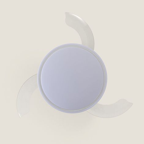 Ventilador de Techo con luz Silencioso DC aspas retráctiles Dalori Evo Transparente Mando a Distancia Mediana (entre 10-20 m²) 105 cm Blanco