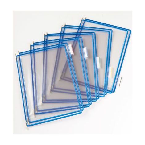 Sichttafel PVC mit Drahtrahmen kunststoffummantelt blau DIN A4 reflexionsfrei (1/5)