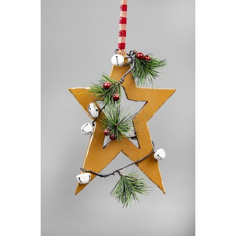 Hanging Decorations Light Brown Star 36 Cm (1/5)