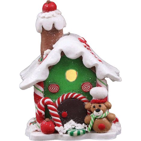Maison De Village De Noël - Avec Éclairage Led - Décoration Intérieure Pour Table Ou Cheminée - 1 Pièce (1/5)
