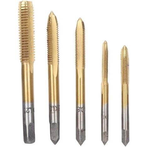 5Pcs Embout de Taraudage, M3 M-4 M5 M6 M8, Ensemble de Foret, Taraud, Fraisage, Outil de Taraudage pour Tarauder sur Machines-Outils (1/5)
