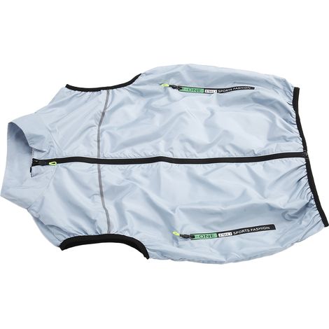 Gilet rafraîchissant à double ventilateur et trois vitesses réglables avec refroidissement par circulation indispensable pour travailler par temps chaud gris, taille M. (1/5)
