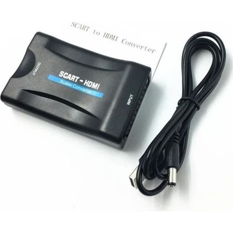 Adaptateur Péritel vers HDMI - LECHEO - Convertisseur Vidéo Audio - 1080P - Noir - Plug and Play (1/4)