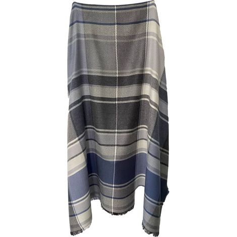Plaid SHETLAND 130x170 cm bleu et gris