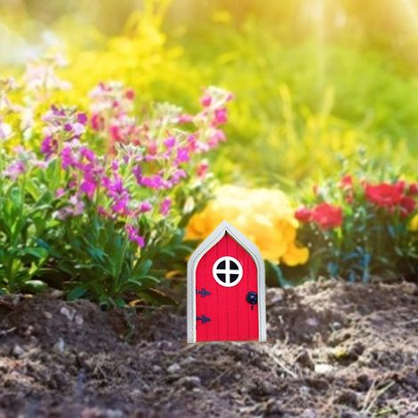 Porte De Jardin Miniature - Porte En Bois Pour Arbre Ou Muret - Décoration De Petit Jardin Fantaisie - Lot De 1 Pièce (1/5)