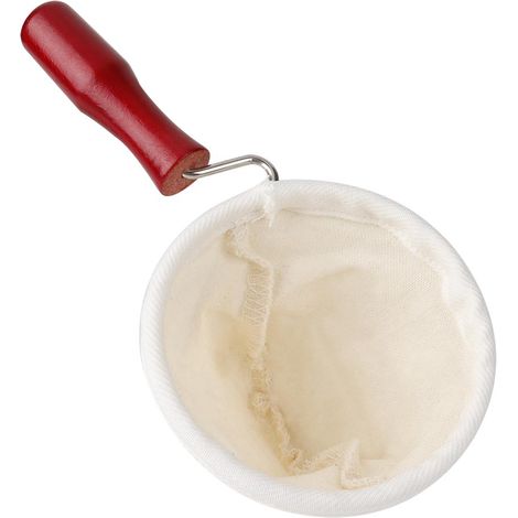 Filtre à café en flanelle de coton avec poignée en bois et sac filtrant en tissu, accessoires 105 mm (1/5)