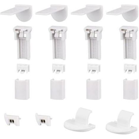 Deux ensembles d'accessoires pour stores enrouleurs, pièces de rechange en plastique pour stores enrouleurs, kit de réparation pour supports de fixation de stores enrouleurs, accessoires pour support (1/4)