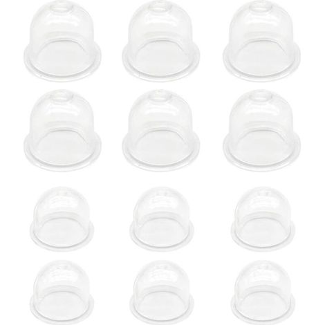 Lot de 12 poires d'amorçage de 22 mm avec godet à huile transparent pour carburateur de tondeuse à gazon, taille-haie, scie à essence et souffleur. (1/5)