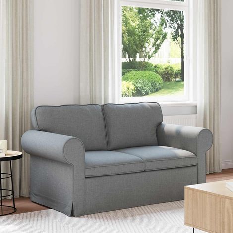 Sofá Gris Claro 155 x 82 x 80 cm tela