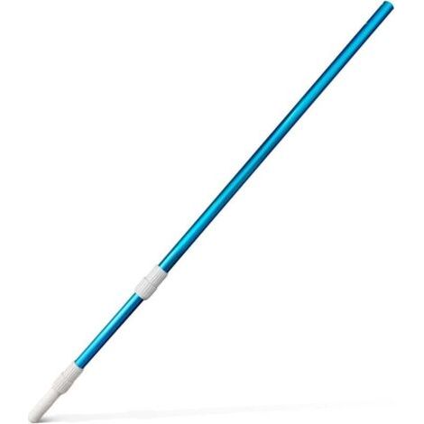 Perche de Piscine 300 cm en Aluminium pour Filets Skimmer Tige Télescopique Têtes d’Aspiration pour Tuyaux Râteaux Brosses Longueur Réglable 1,3 mm Perche Épaisse Finition Bleue