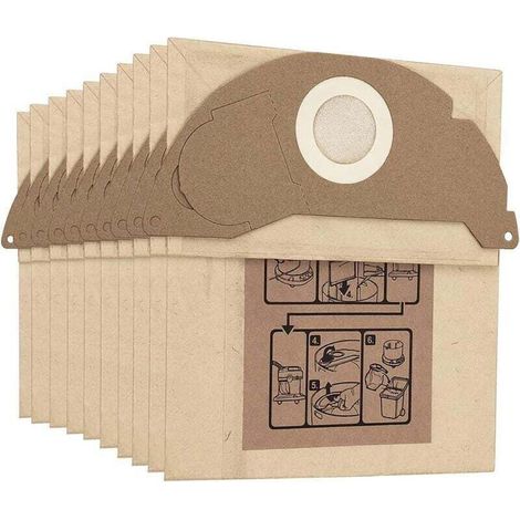 Pack of 10 Replacement Dust Bags for WD2 MV2 WD2250 A2004 A2054 Vacuum Cleaners Compatible (1/5)