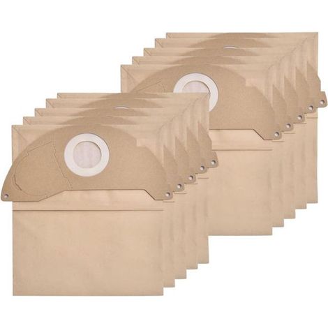 Sacs à poussière - adaptés aux aspirateurs Kärcher WD2250 A2004 A2054 MV2 WD2 6.904-322.0 WD 2.200 - 2.210 - 2.240 - 2.250 - 10 sacs - dimensions 222112 cm (1/5)