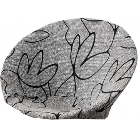 Housses de chaise de soucoupe ronde pour chambre, chaises extensibles housse de siège de chaise lavable amovible élastique E (1/4)