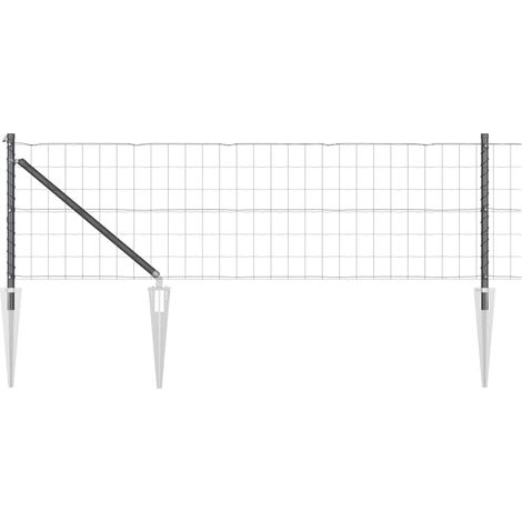 Maison Exclusive - Schweißdrahtzaun mit Spikes 50 x 0,6 m (B x H)