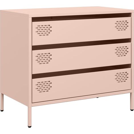 Maison Exclusive - Credenza Rosa 68x39x58,5 cm in Acciaio Laminato a Freddo