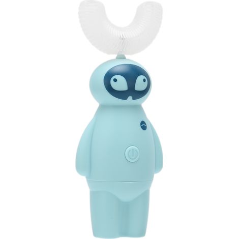 Broche à dents enfant en forme de U, brosse électrique automatique étanche, vibrosonique pour petits, lot de 2, usage quotidien, douce et sûre, rechargeable. (1/5)