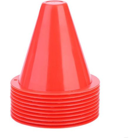 Cône d'entraînement de Football, barrières de Football, support de marqueur en plastique, accessoire (rouge), 10 pièces -